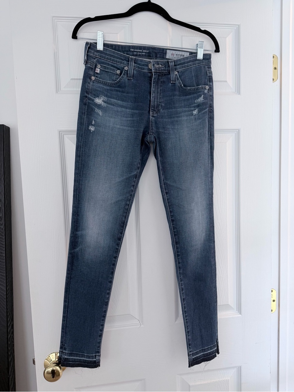 AG Adriano Goldschmied Women's Skinny legging Jeans - Dark Blue Faded Denim